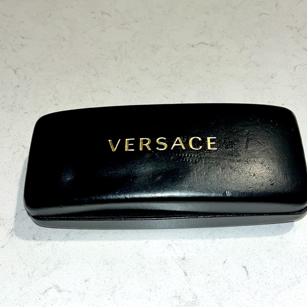 Versace glasses case Black Leather for sunglasses or reading glasses